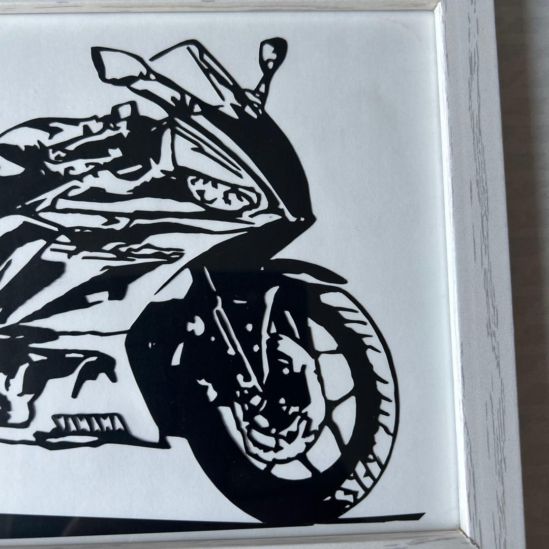 切り絵 バイク ヤマハ YZF-R25 フレーム付き - メルカリ