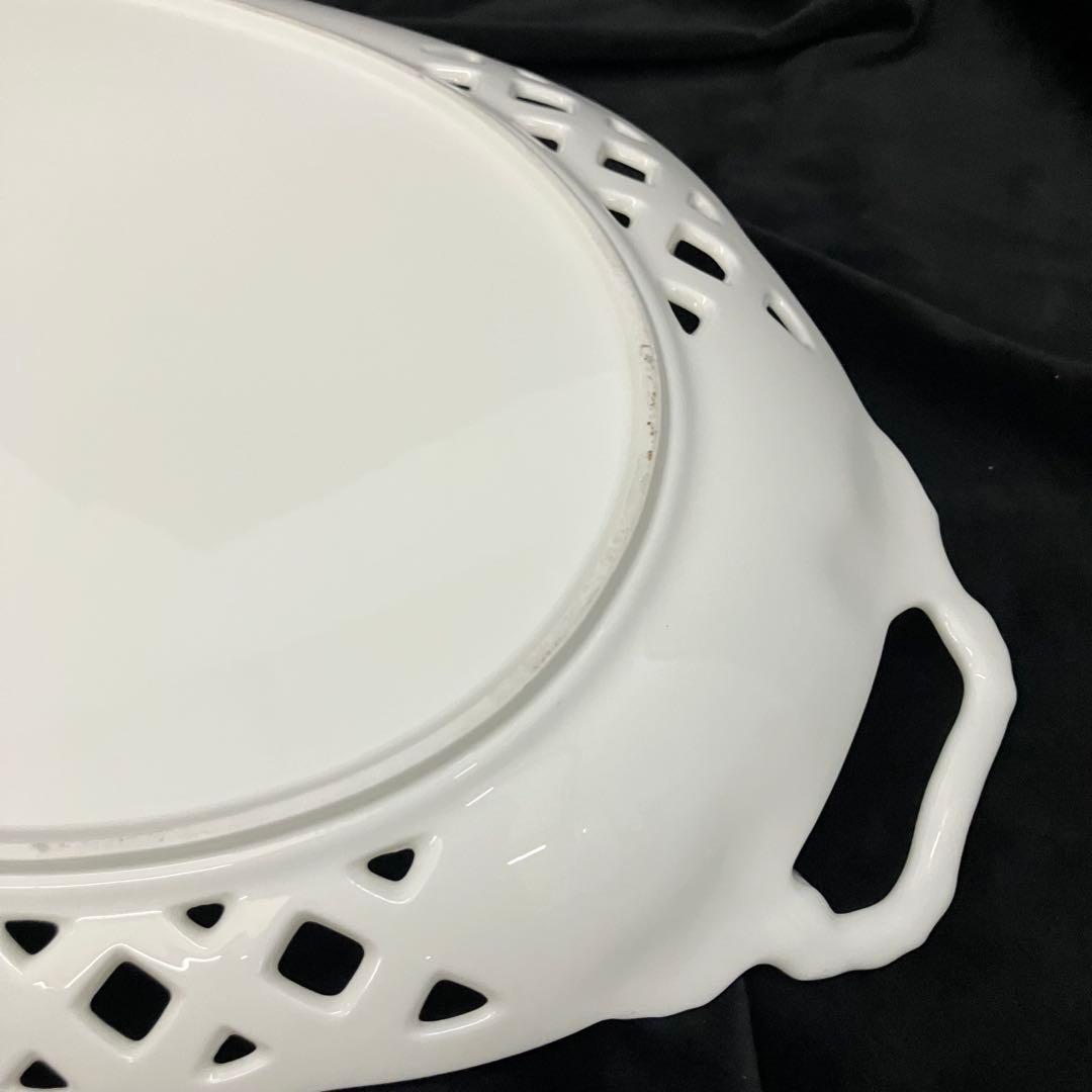 NARUMI ミラノ 大皿 サービスプレート トレー オーバル 透かし c3