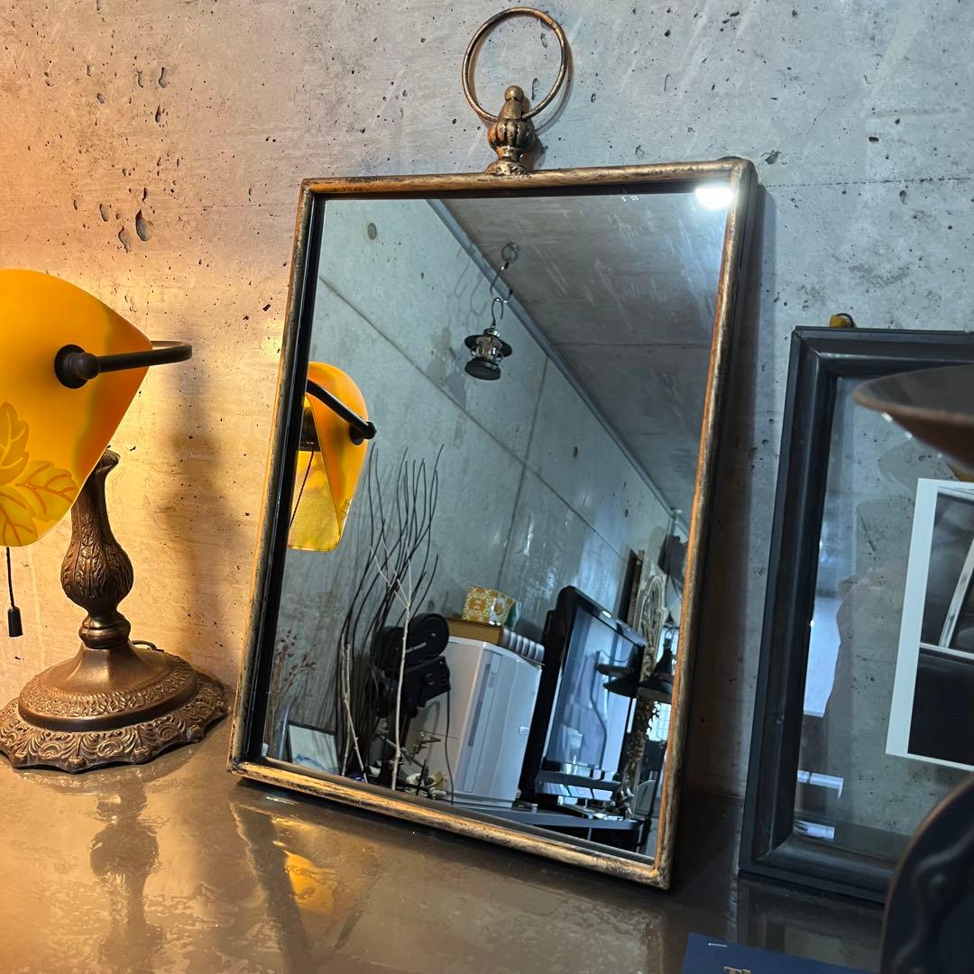 壁掛けミラー　アンティーク風ミラー　ウォールミラー オシャレ鏡　ミラー　鏡