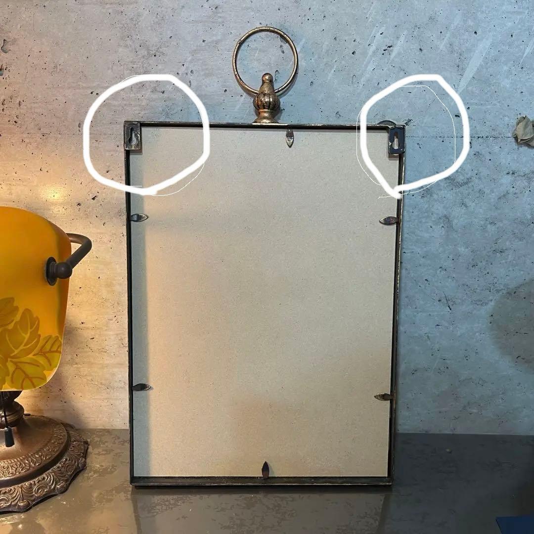 壁掛けミラー　アンティーク風ミラー　ウォールミラー オシャレ鏡　ミラー　鏡