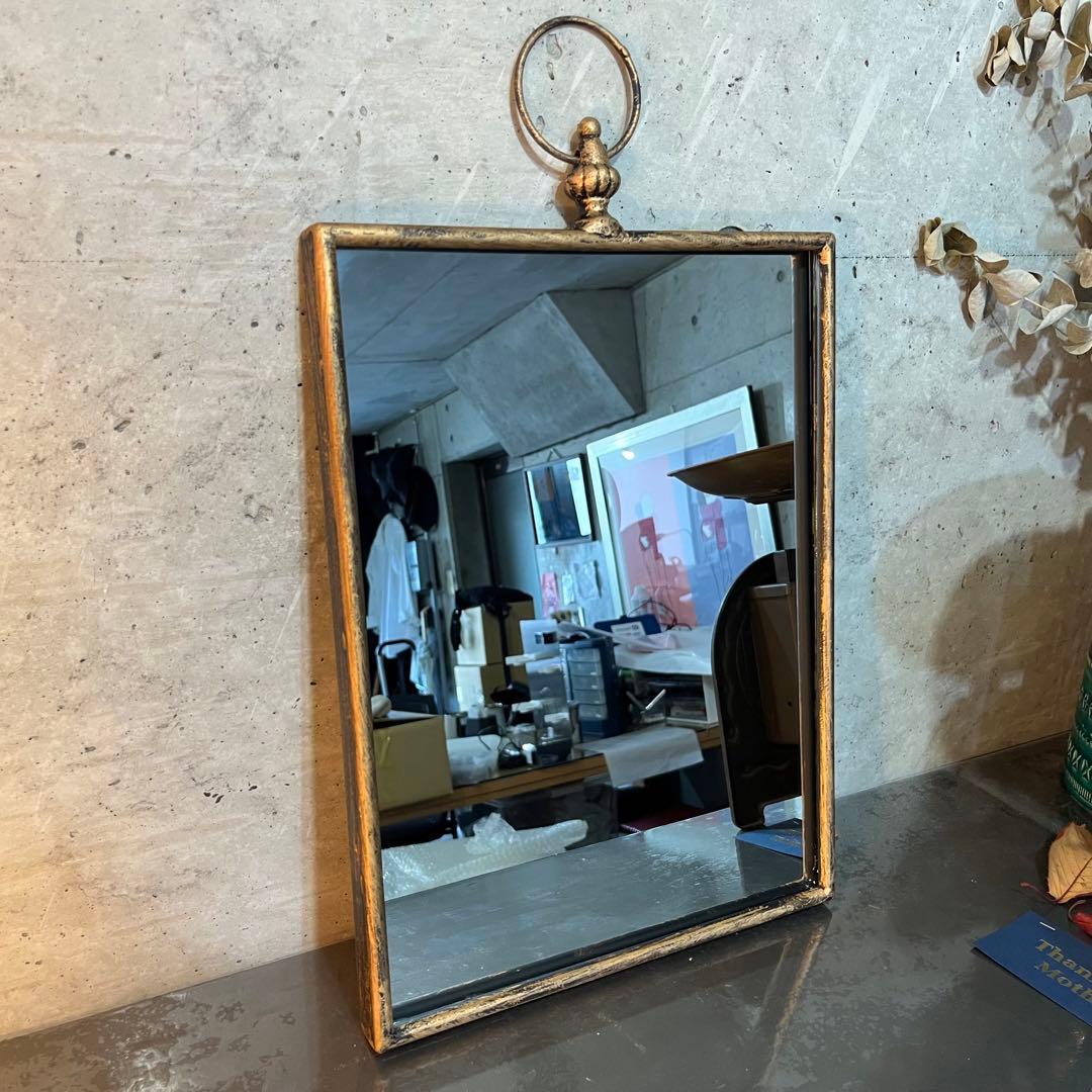 壁掛けミラー　アンティーク風ミラー　ウォールミラー オシャレ鏡　ミラー　鏡