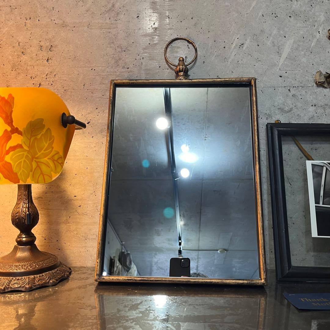 壁掛けミラー　アンティーク風ミラー　ウォールミラー オシャレ鏡　ミラー　鏡