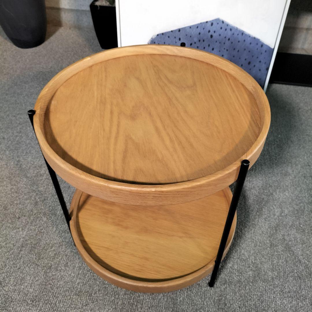 sketch 2段式サイドテーブル◆ナチュラルウッド展示品(2066)