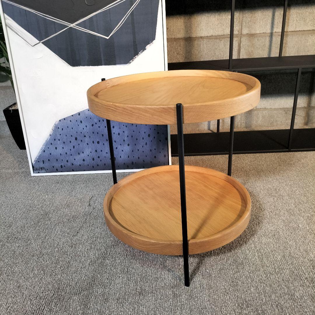 sketch 2段式サイドテーブル◆ナチュラルウッド展示品(2066)