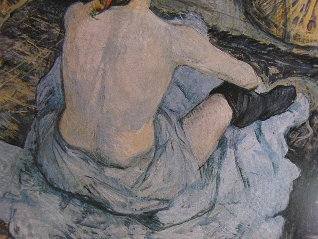 トゥールーズ＝ロートレック、【化粧する女】、希少な額装用画集より