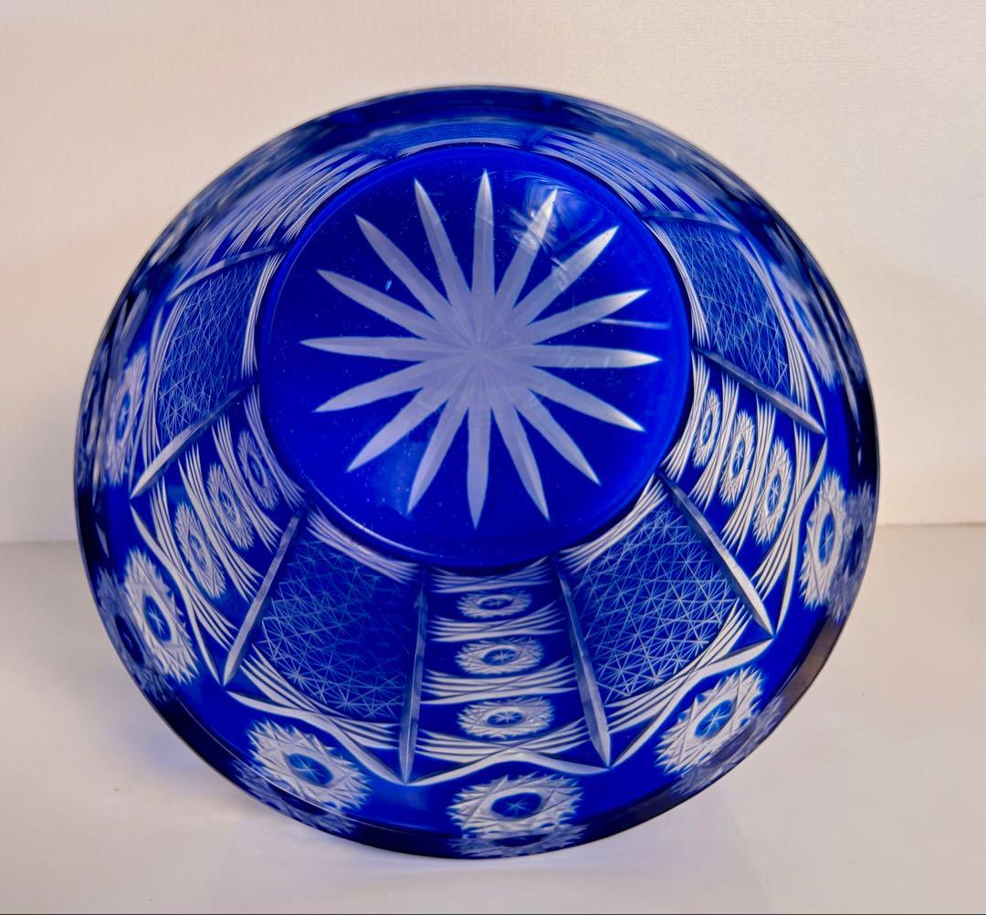 江戸切子 水指 茶道具 伝統工芸 ガラス 切子 籠目 義山 水指 江戸 $$$