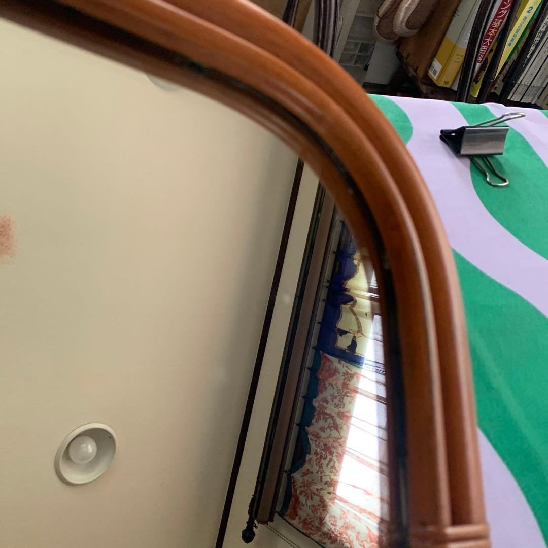 木製フレーム スクエアミラー 壁掛け用　ラタン　籐　ミラー　鏡　四角　正方形