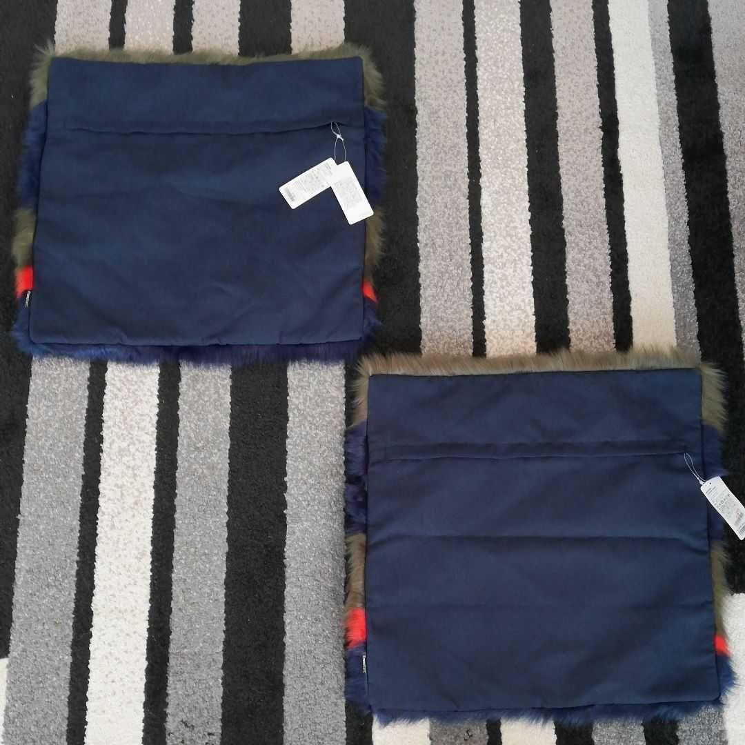 フランフラン　フェイクファー　ファー　クッションカバー　マルチカラー　ミックス