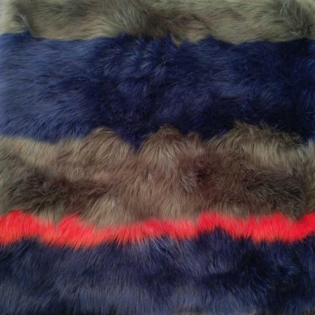 フランフラン　フェイクファー　ファー　クッションカバー　マルチカラー　ミックス