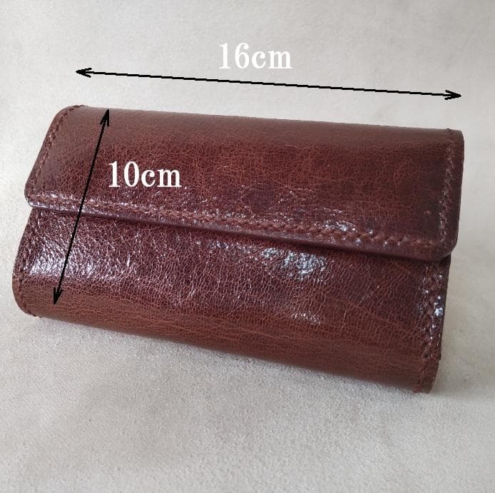 手巻きたばこ 三つ折りシャグポーチ（茶色）高級姫路レザー使用 一点物