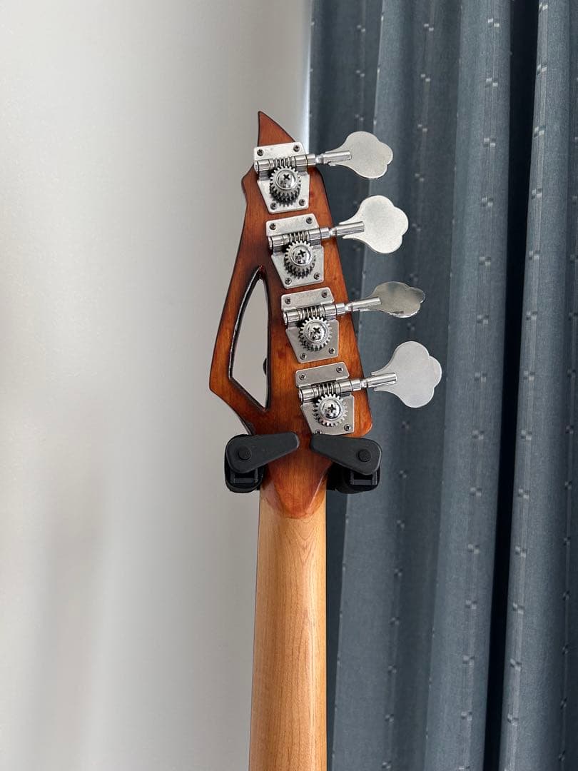 エレキベース 魔改造ベース 4弦 プレベ セミホロウ・藍色塗装・増厚