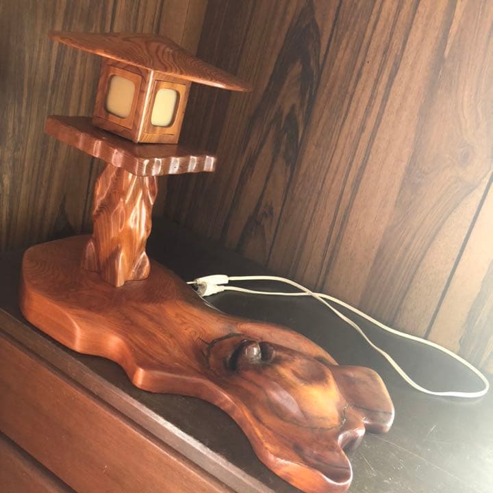 鈴木 屋久杉 置物 照明 インテリア レア オブジェ 一点物