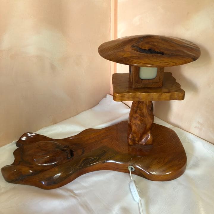 鈴木 屋久杉 置物 照明 インテリア レア オブジェ 一点物