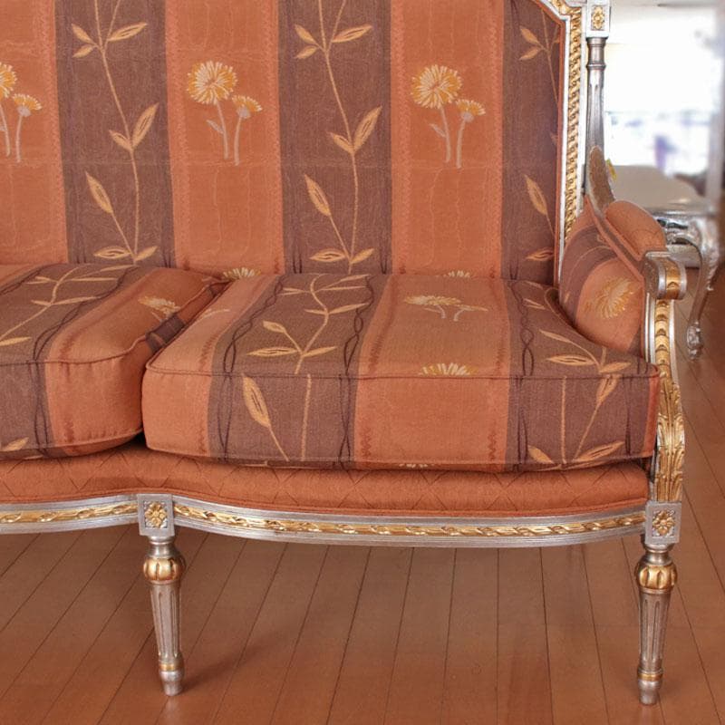 イタリア製二人掛けソファ ダブル クラシック ラブソファ レトロ 122-145