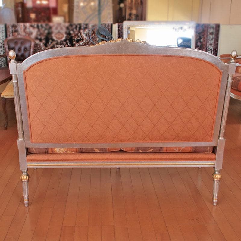 イタリア製二人掛けソファ ダブル クラシック ラブソファ レトロ 122-145