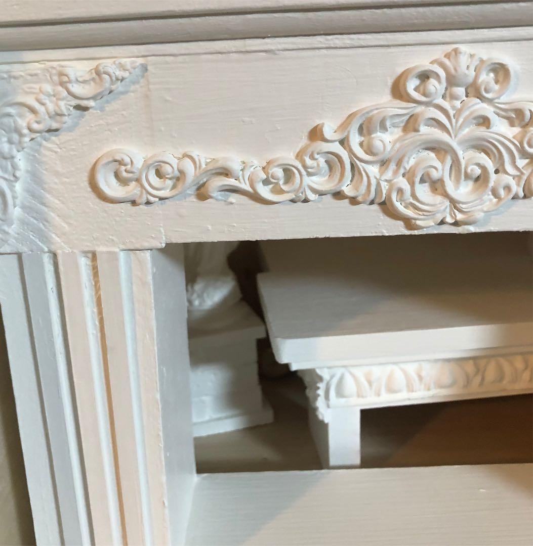 ❤ブライスマントルピース ホワイト アンティークローソク 天使のオブジェ付き