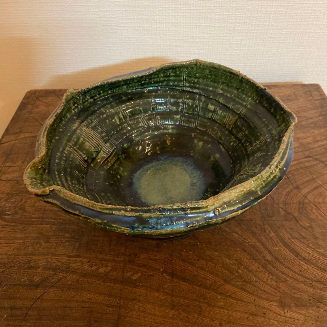 【個展作・特大片口】市野吉記 コウホ窯｜初期〜中期作風 朝鮮唐津系 大鉢