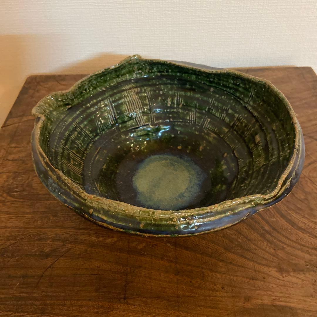 【個展作・特大片口】市野吉記 コウホ窯｜初期〜中期作風 朝鮮唐津系 大鉢