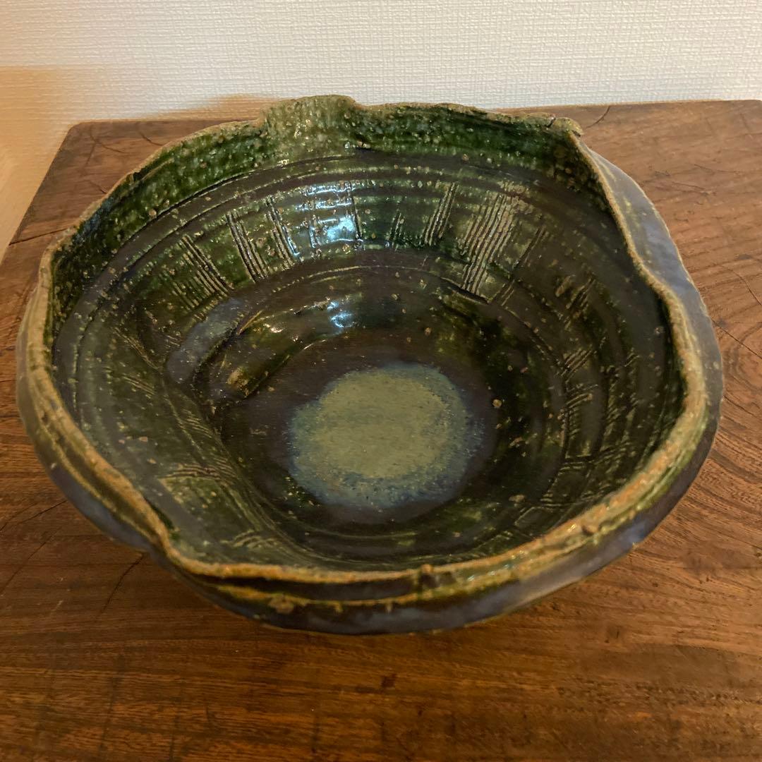 【個展作・特大片口】市野吉記 コウホ窯｜初期〜中期作風 朝鮮唐津系 大鉢