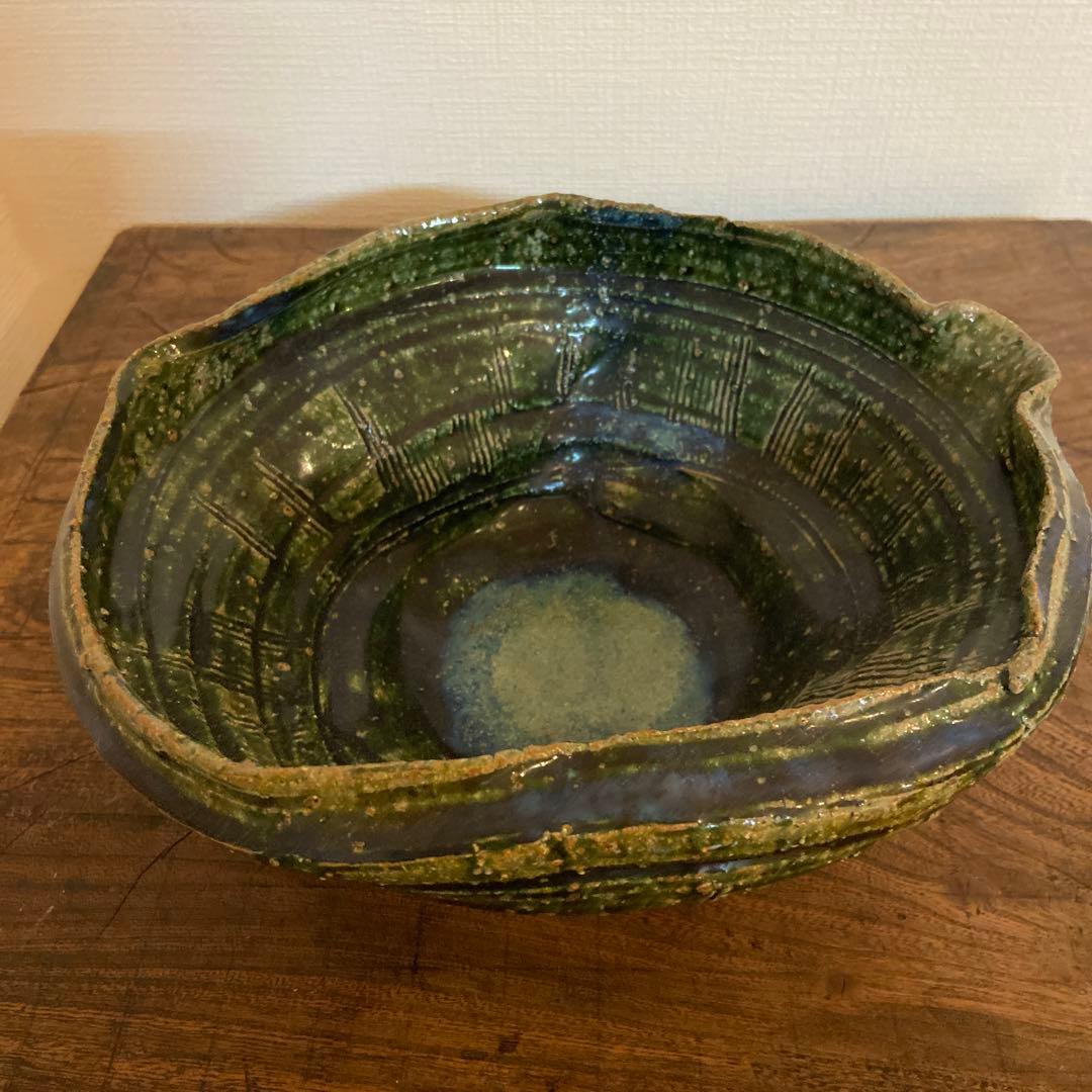 【個展作・特大片口】市野吉記 コウホ窯｜初期〜中期作風 朝鮮唐津系 大鉢