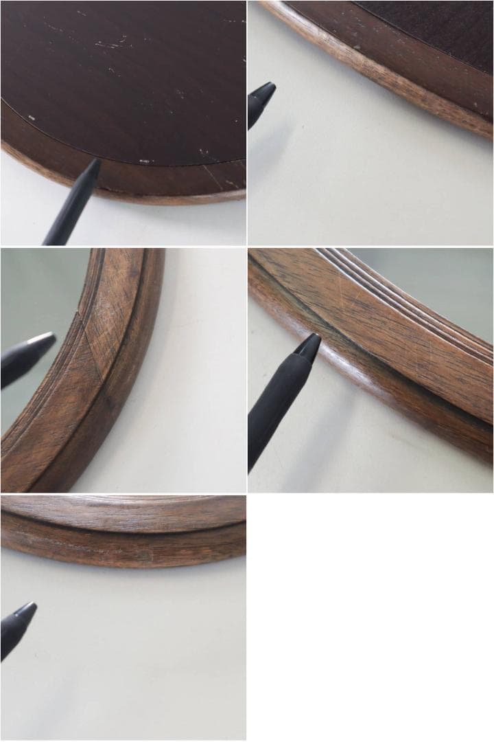 値下マルニ木工 オーバル ウォールミラー 壁掛け鏡 ヴィンテージ 高級家具