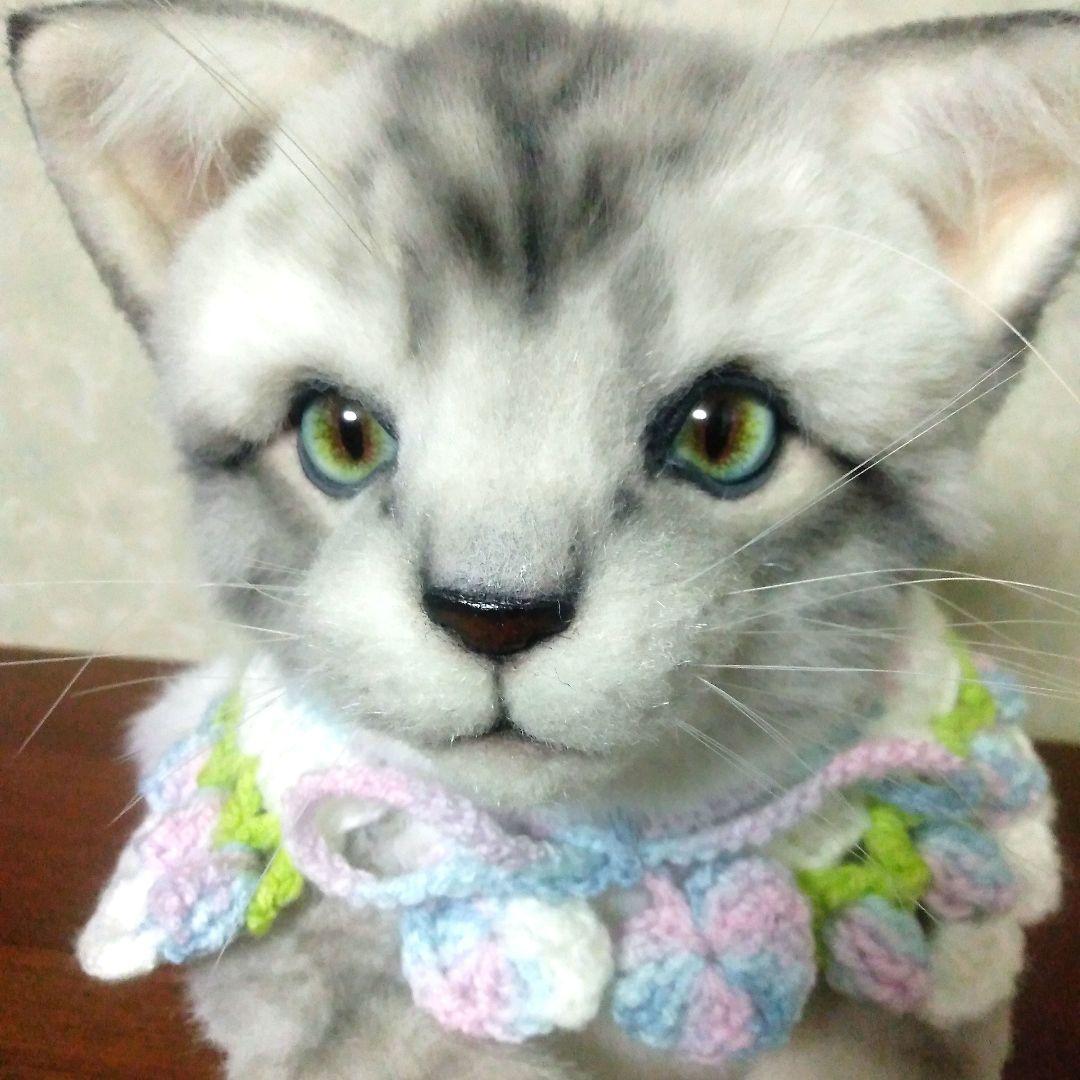 最終価格‼️海外作家様❤ぬいぐるみ　アートドール　テディベア　ネコ　ハンドメイド