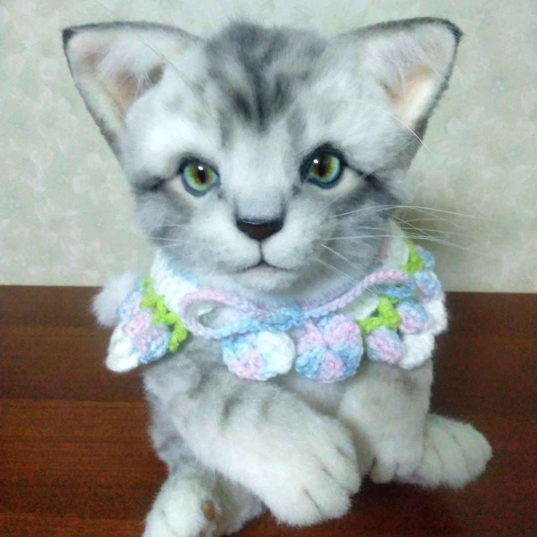 最終価格‼️海外作家様❤ぬいぐるみ　アートドール　テディベア　ネコ　ハンドメイド