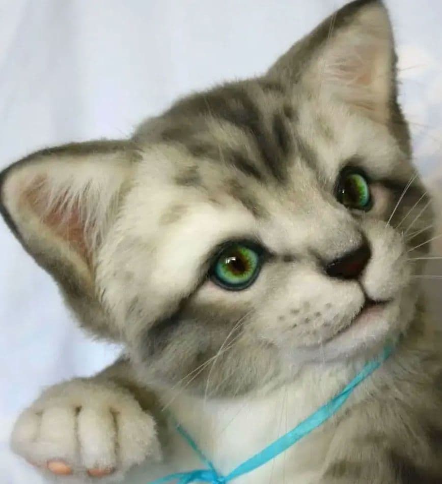 最終価格‼️海外作家様❤ぬいぐるみ　アートドール　テディベア　ネコ　ハンドメイド