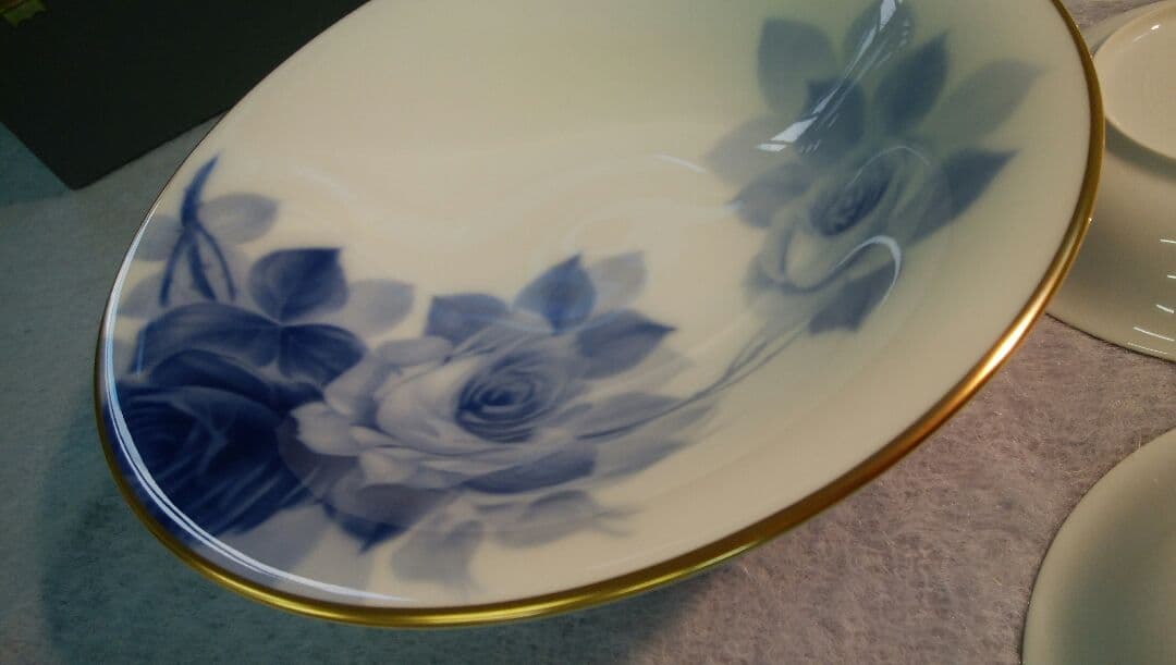 大倉陶園　ブルーローズ大小プレート　7枚セット