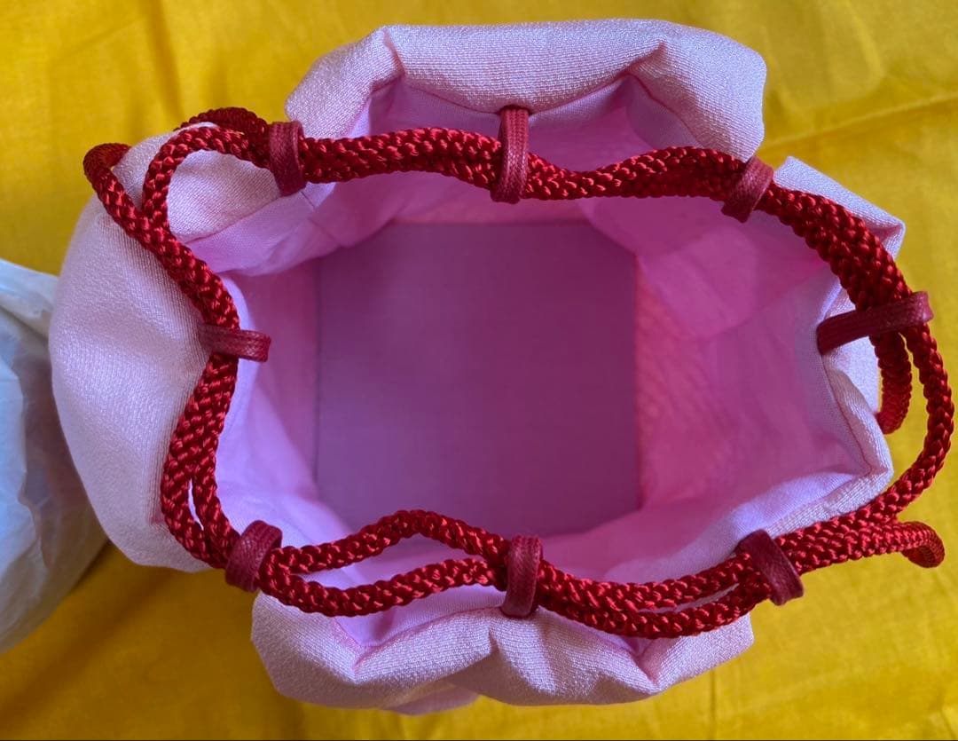 三歳 正絹鹿の子絞り 被布 草履 巾着 3点セット