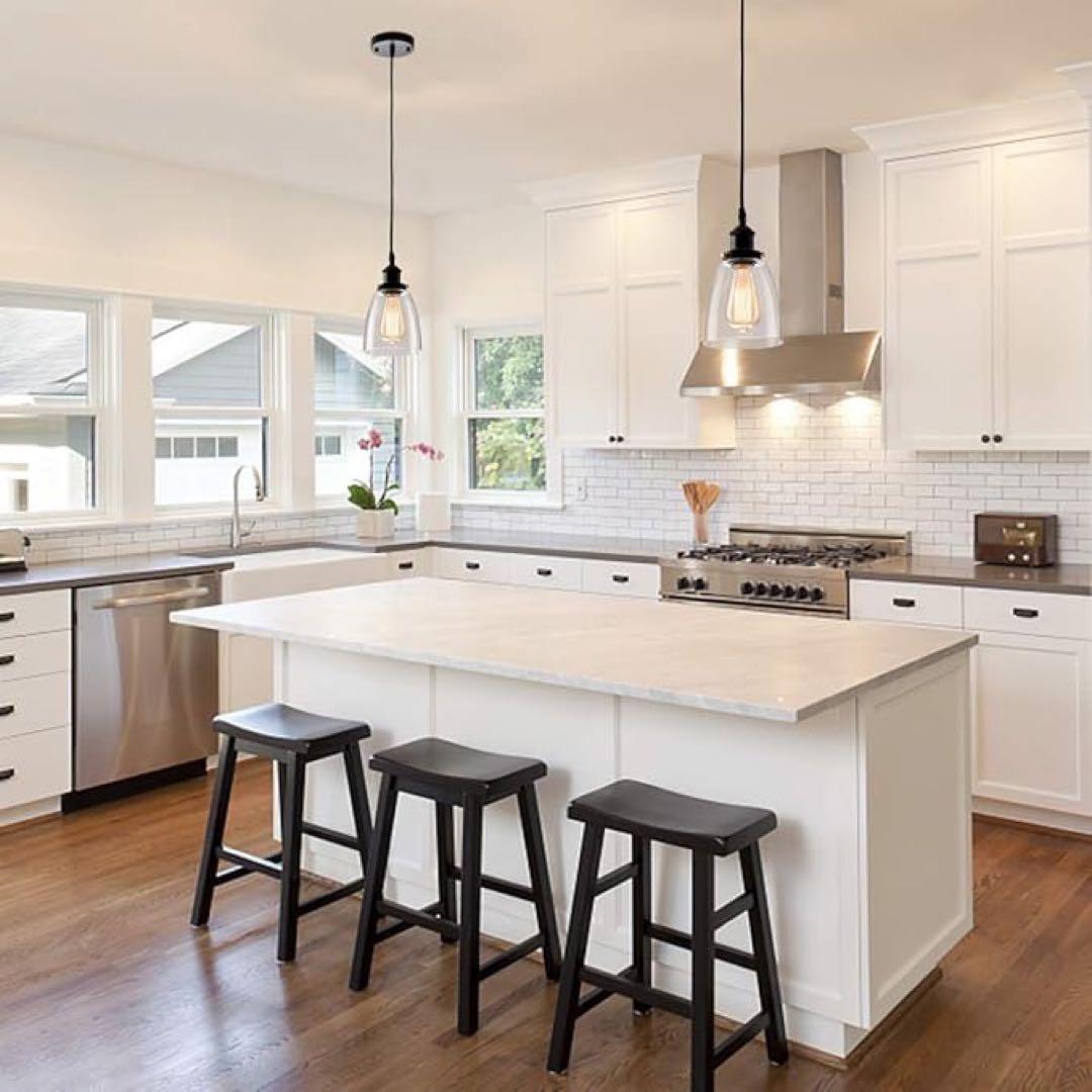 ペンダントライト 3灯セット　金属 ガラス E26 60W