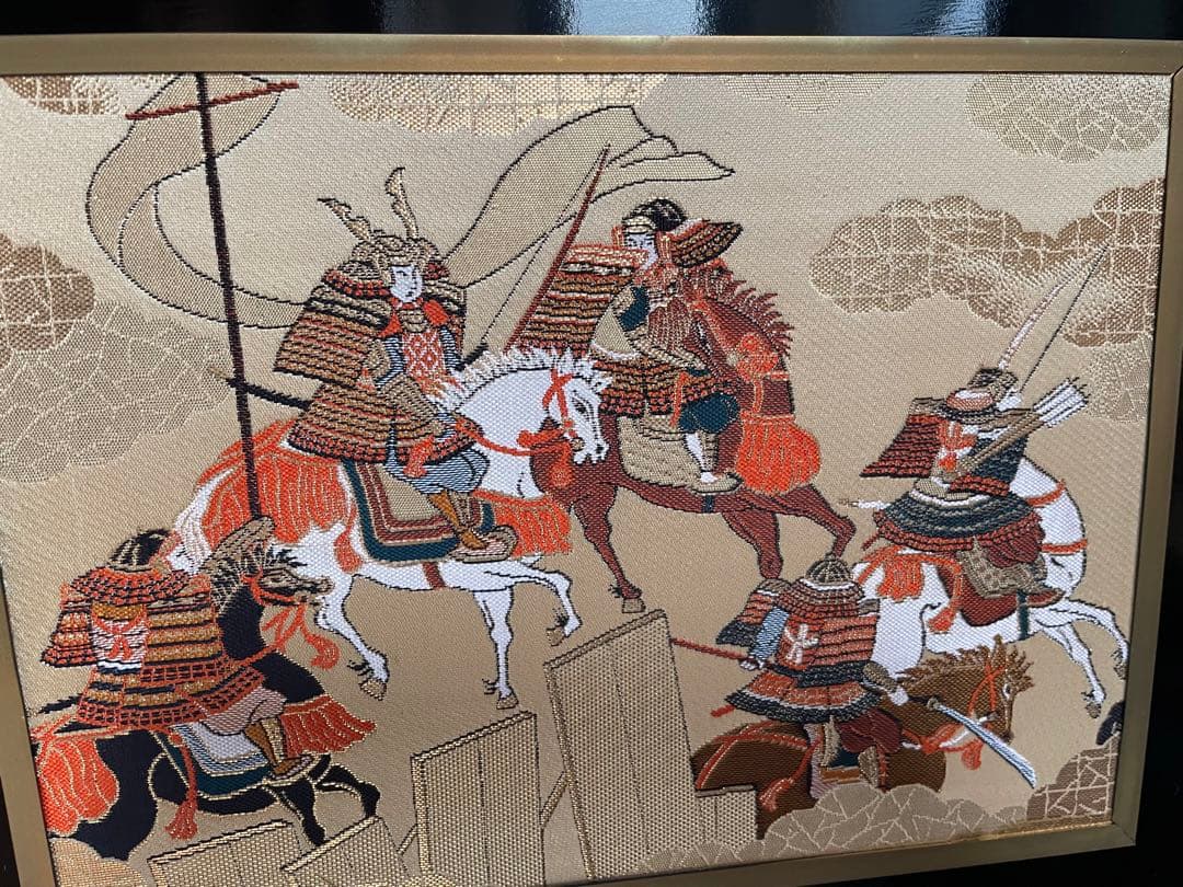 五月人形　黒塗り屏風２８号　展示、倉庫品