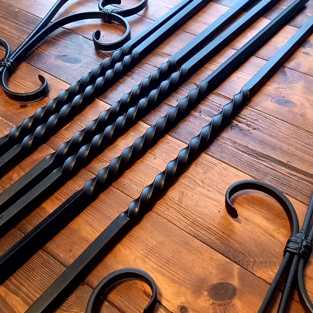 専用‼️アイアン手すり　格子　デザイン　セット　ブラック　黒