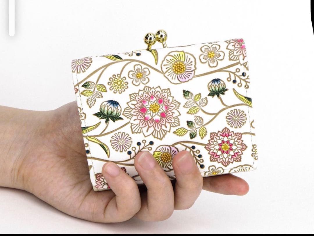 新品未使用 文庫屋大関 ダリアベリーピンク三つ折りミニ財布 定価25300円