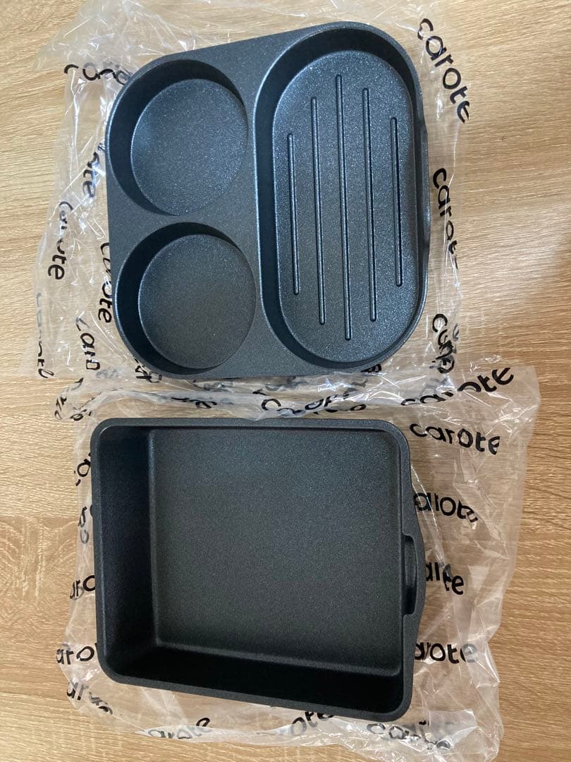 【新品 未使用】carote 鍋・フライパンセット 黒色 10点セット