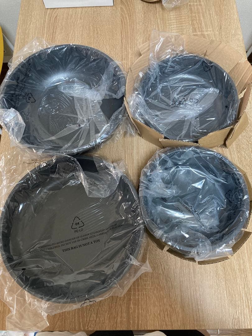 【新品 未使用】carote 鍋・フライパンセット 黒色 10点セット