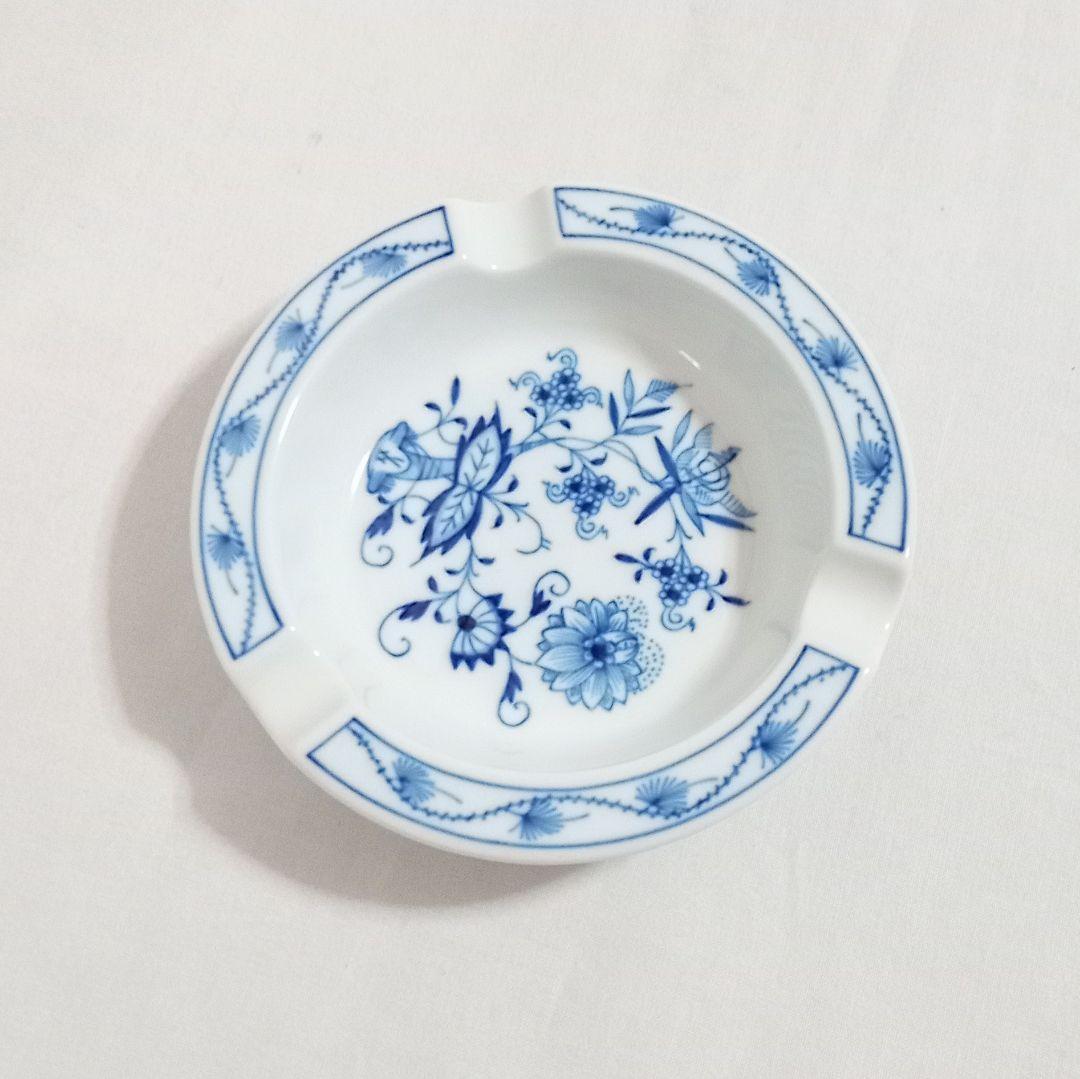 【美品 Meissen】マイセン ブルーオニオン アッシュトレイ 灰皿