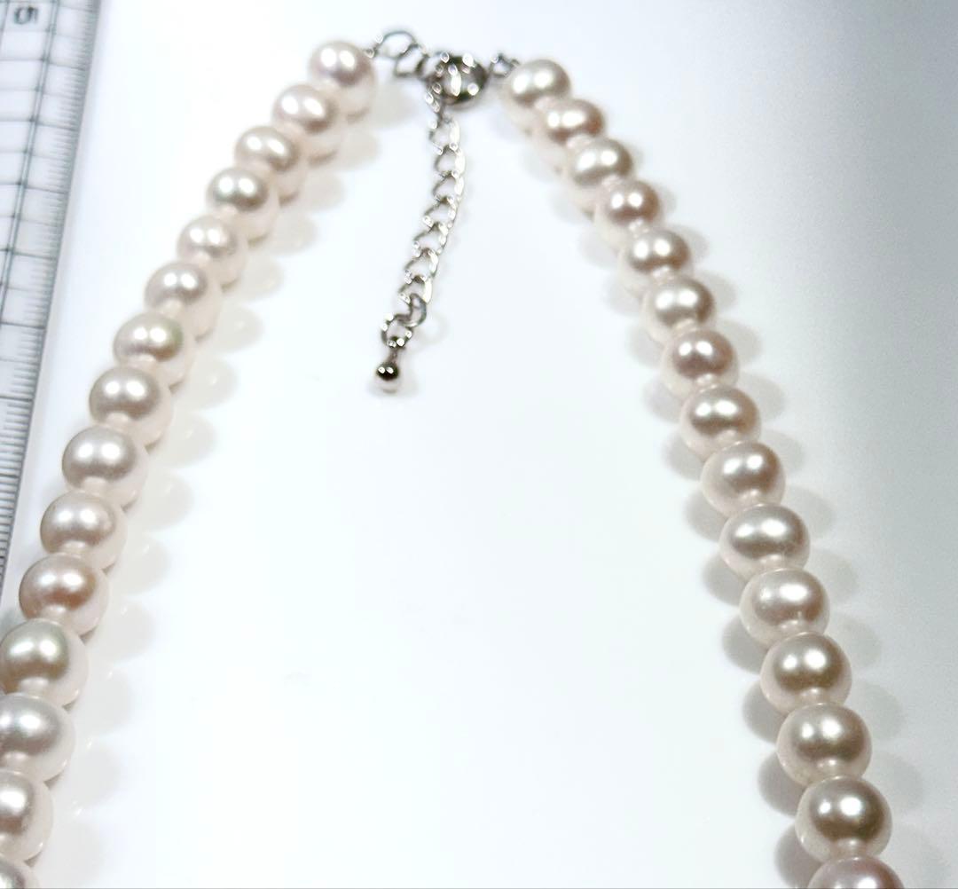 淡水パールネックレス　湖水パールネックレスNO25-2280
