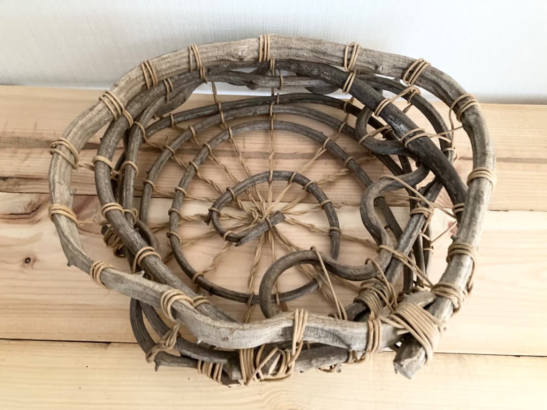 つる籠　天然素材　あけび　3個セット