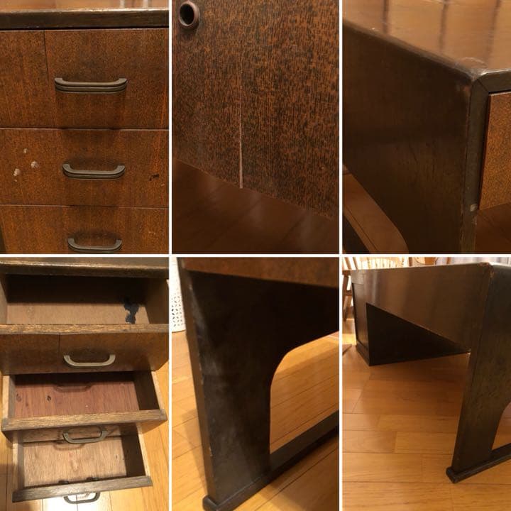 文机 昭和レトロ 勉強机 ヴィンテージ 古道具 アンティーク 当時物