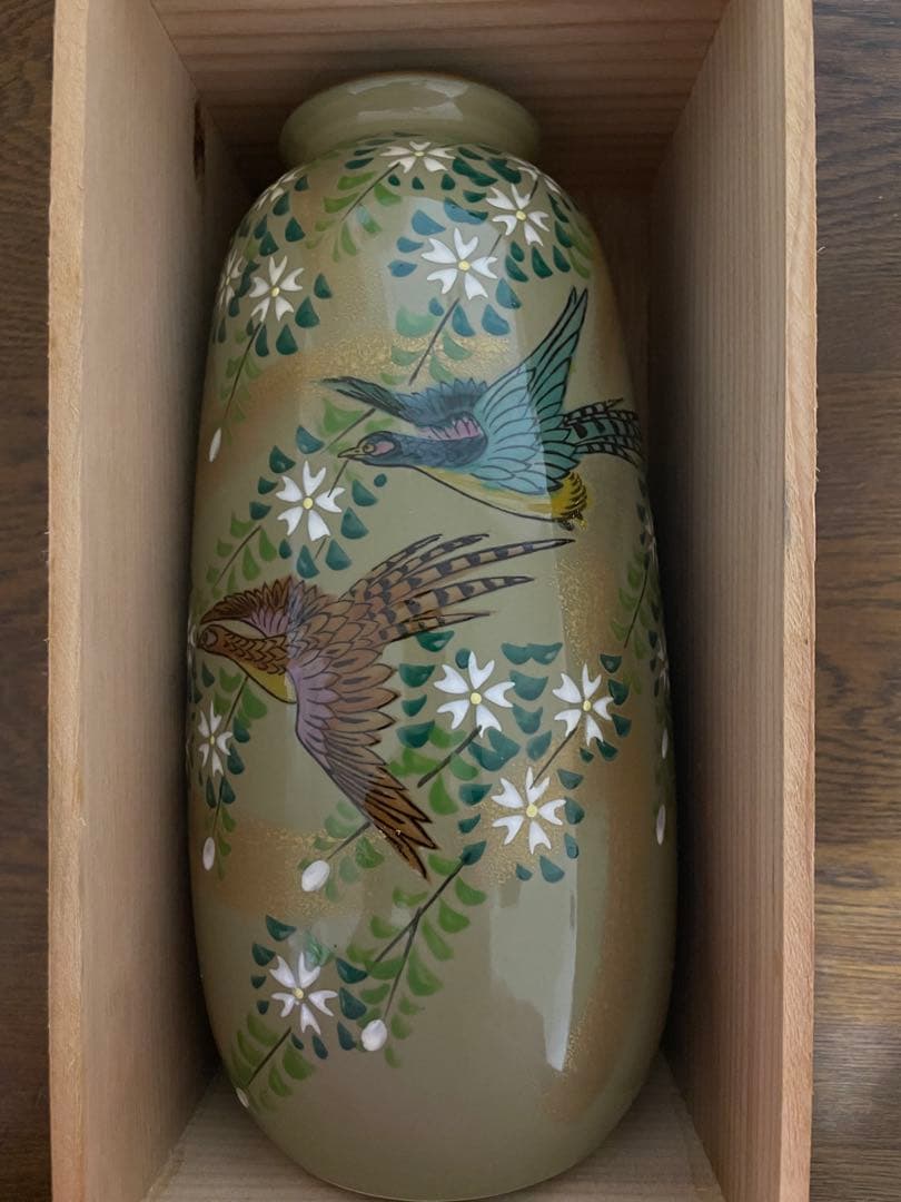 九谷焼 花瓶 玉竜製 - メルカリ