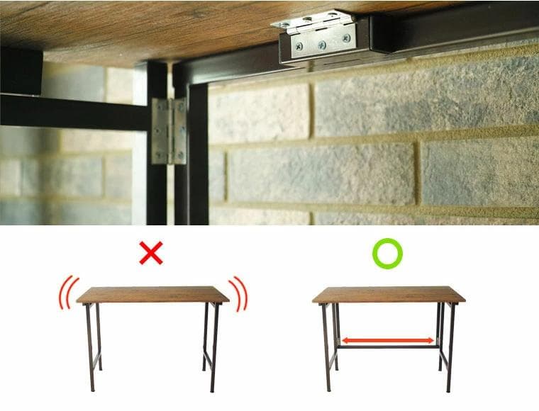 3*6様 幅100cm 折りたたみデスク FLAP 完成品 Brown Pine