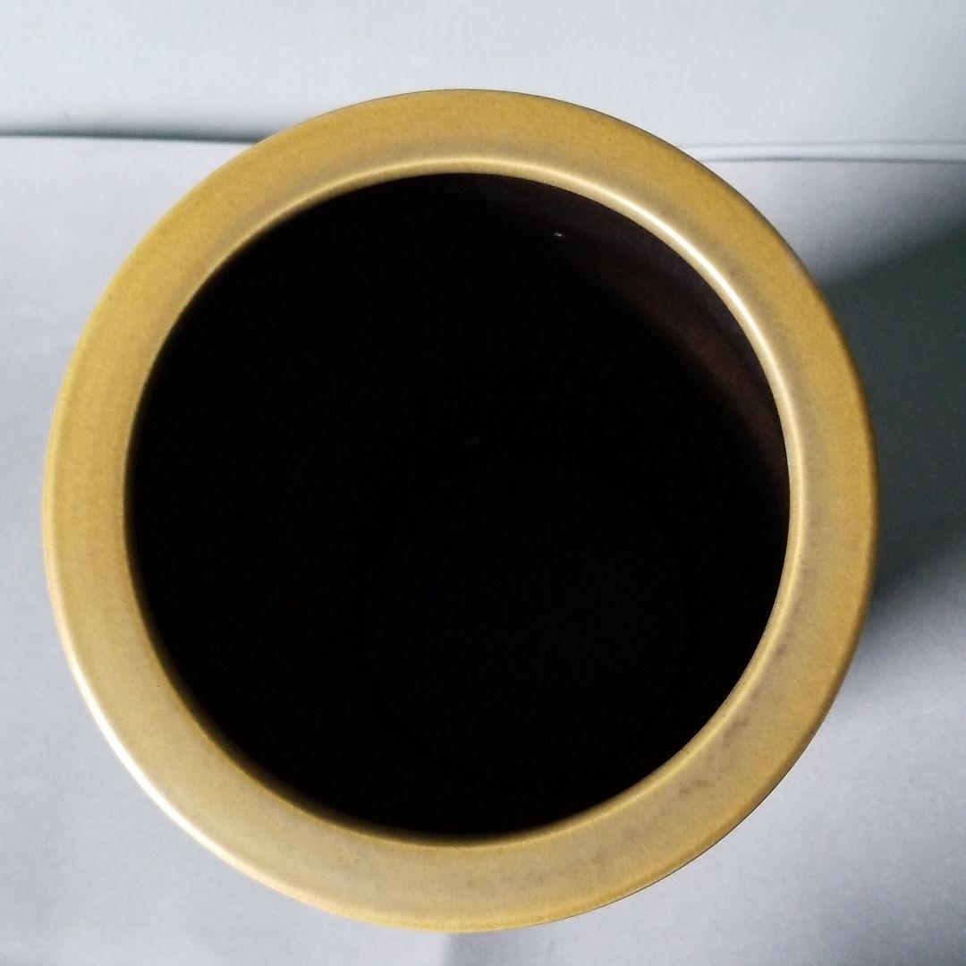 信楽焼傘立て  ツートン幾何学絵 高さ４２cm