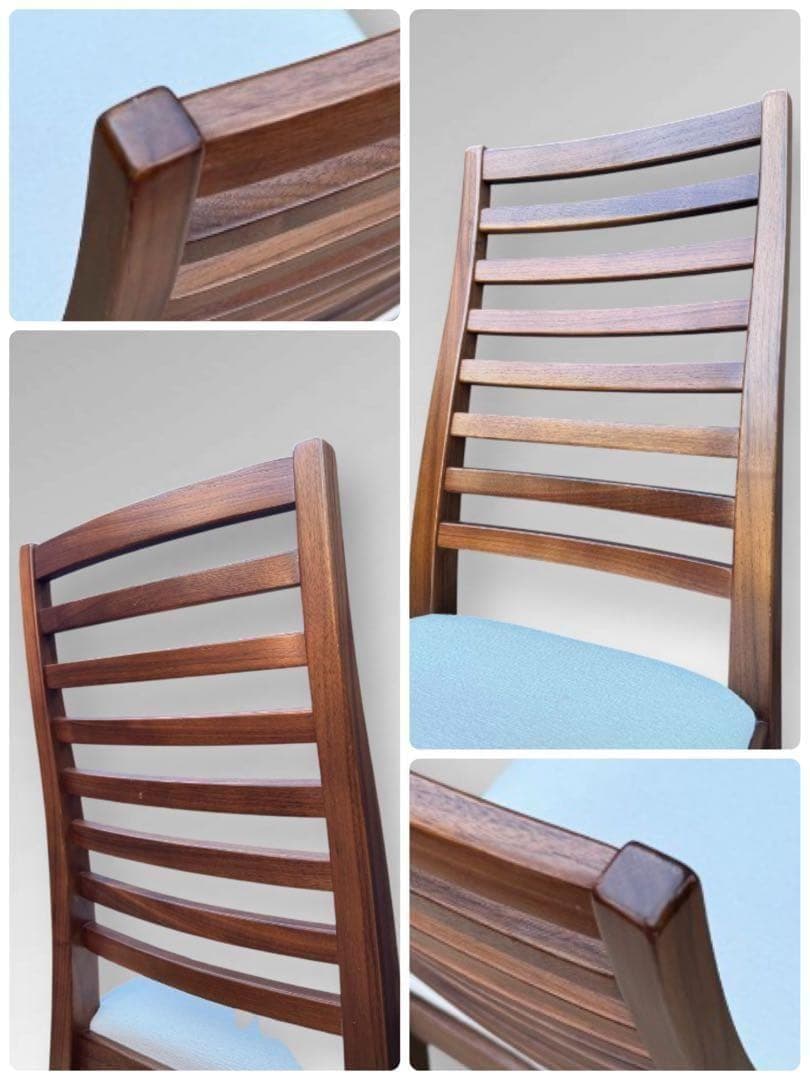 ①【美品】秋田木工 IDC大塚家具 ダイニングチェア ラダーバック 曲げ