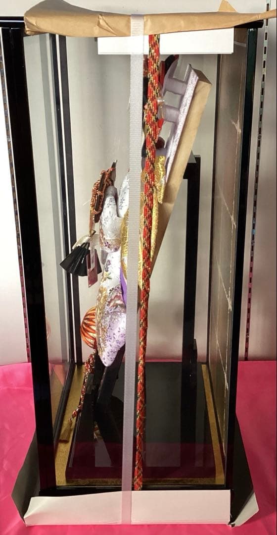 羽子板飾り　栄華　清月　美術工芸手作り羽子板　20号 正絹　浅妻　押絵羽子板