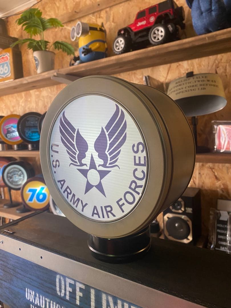 ミリタリー　照明付き　棚　インダストリアル