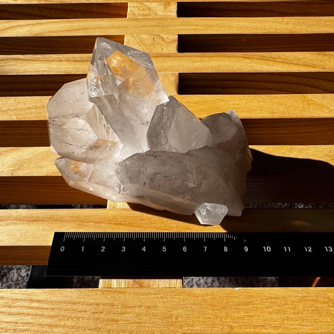 天然水晶 群晶 クラスター 原石｜存在感のある一点もの｜QC-001