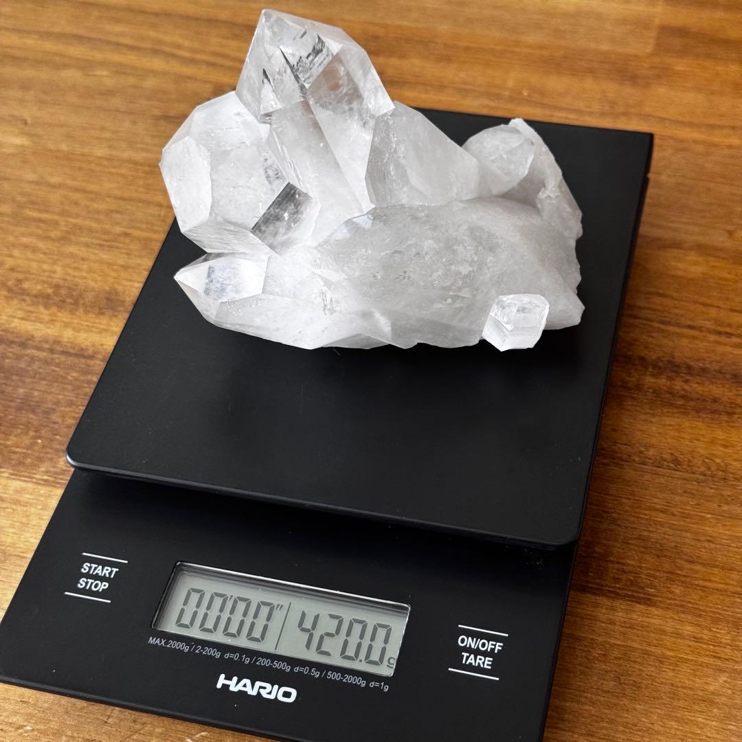 天然水晶 群晶 クラスター 原石｜存在感のある一点もの｜QC-001