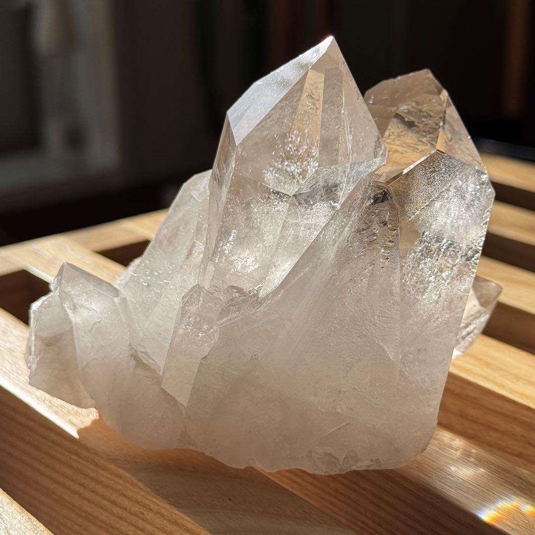 天然水晶 群晶 クラスター 原石｜存在感のある一点もの｜QC-001