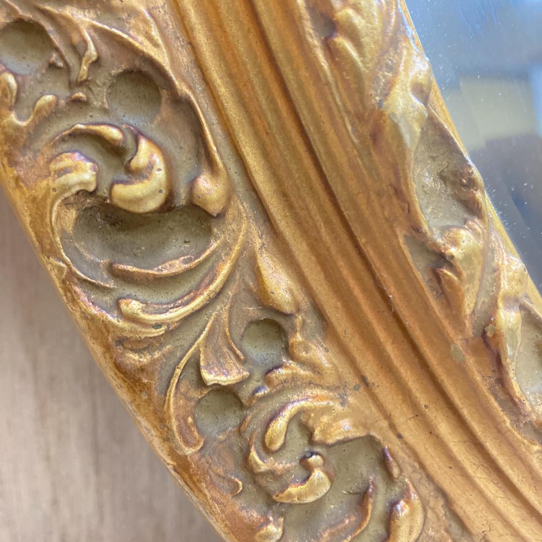 アンティーク調　エレガント　彫刻　ウォールミラー　壁掛け　鏡